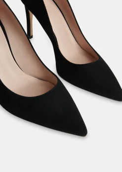 Black Corie Suede Heeled Pump