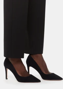 Black Corie Suede Heeled Pump