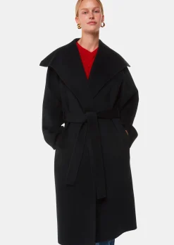 Black Cosima Double Face Collar Coat