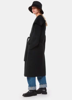 Black Cosima Double Face Collar Coat