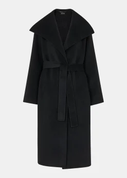 Black Cosima Double Face Collar Coat