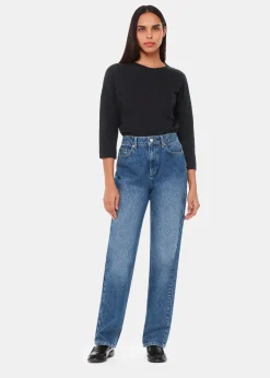 Black Cotton Patch Pocket Top