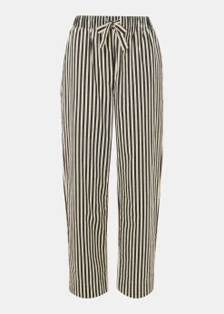 Black Cotton Stripe Pyjama Bottom
