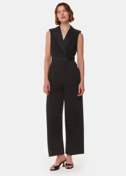 Black Edie Tuxedo Jumpsuit