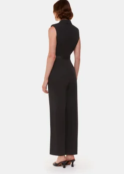 Black Edie Tuxedo Jumpsuit