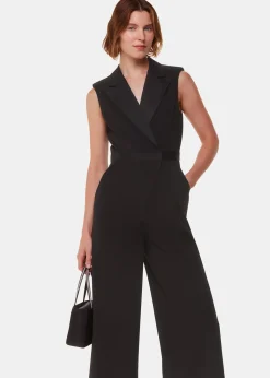 Black Edie Tuxedo Jumpsuit