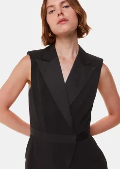 Black Edie Tuxedo Jumpsuit