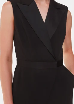Black Edie Tuxedo Jumpsuit
