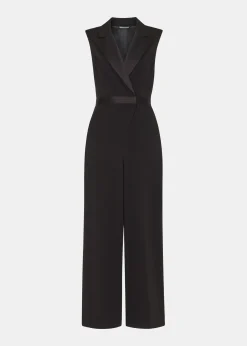 Black Edie Tuxedo Jumpsuit