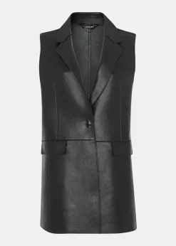 Black Edna Clean Bonded Waistcoat