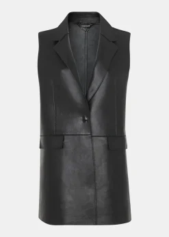 Black Edna Clean Bonded Waistcoat