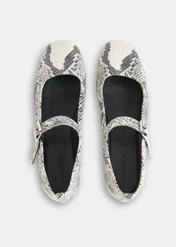 Black Elba Snake Ballet Pump