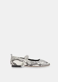 Black Elba Snake Ballet Pump