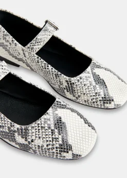 Black Elba Snake Ballet Pump