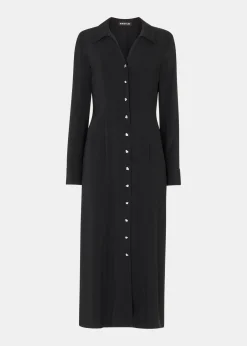 Black Elena Shirt Dress