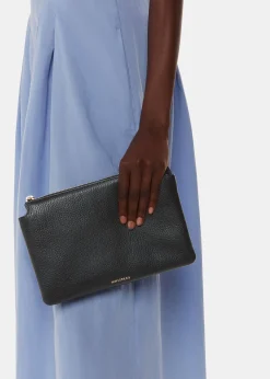 Black Elita Double Pouch Clutch