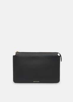Black Elita Double Pouch Clutch