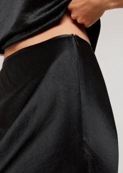Black Ella Bias Cut Skirt