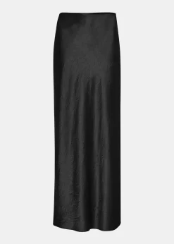 Black Ella Bias Cut Skirt
