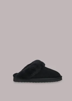 Black Emilia Cuff Slipper