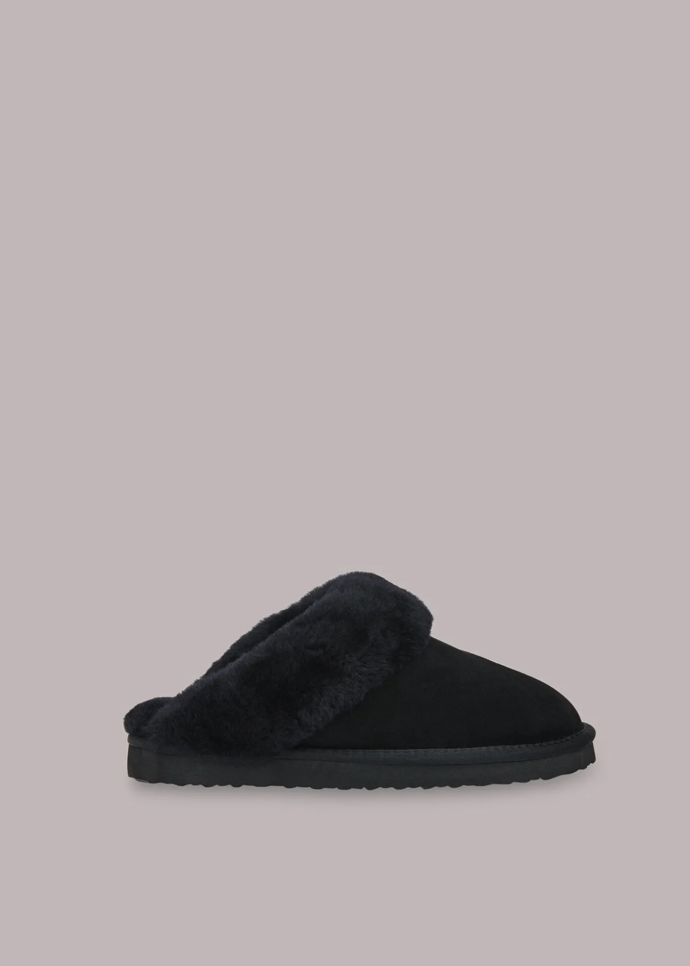 Black Emilia Cuff Slipper
