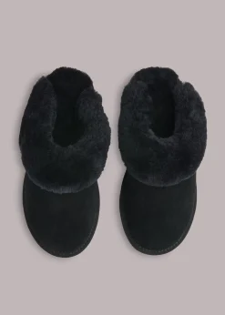 Black Emilia Cuff Slipper