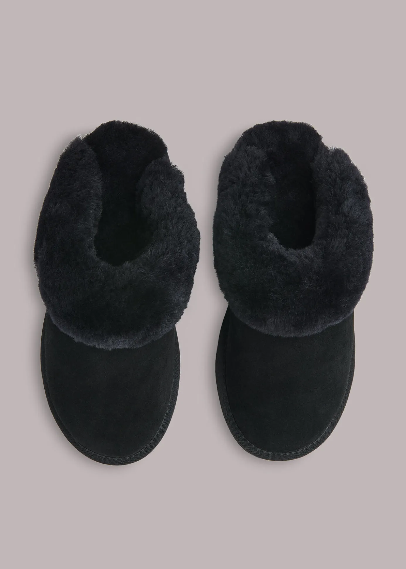 Black Emilia Cuff Slipper