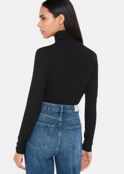 Black Essential Ribbed Polo
