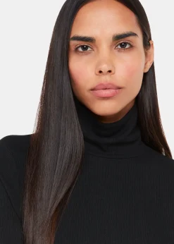 Black Essential Ribbed Polo