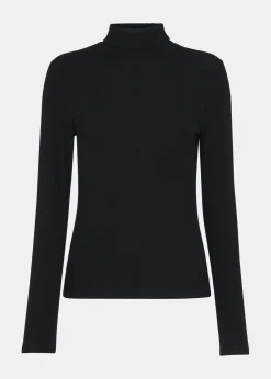 Black Essential Ribbed Polo