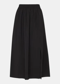 Black Eva Elasticated Waist Skirt