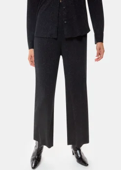 Black Eva Sparkle Cropped Trouser