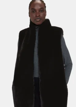 Black Faux Fur Gilet