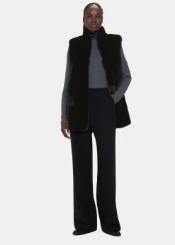 Black Faux Fur Gilet