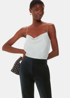 Black Helena Velvet Straight Trouser