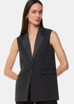 Black Hilda Tuxe Tailored Waistcoat