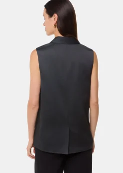 Black Hilda Tuxe Tailored Waistcoat