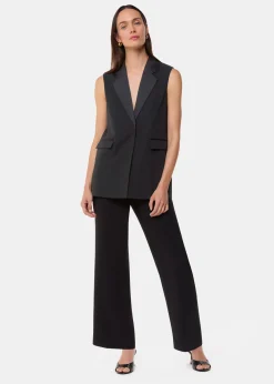 Black Hilda Tuxe Tailored Waistcoat