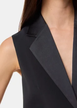 Black Hilda Tuxe Tailored Waistcoat