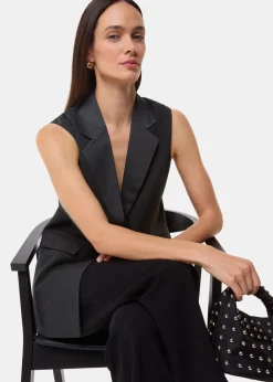 Black Hilda Tuxe Tailored Waistcoat