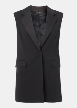 Black Hilda Tuxe Tailored Waistcoat