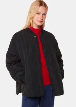 Black Ida Short Quilted Coat