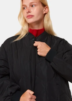 Black Ida Short Quilted Coat