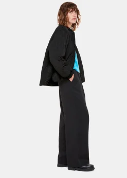 Black Ida Short Quilted Coat