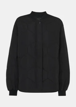 Black Ida Short Quilted Coat