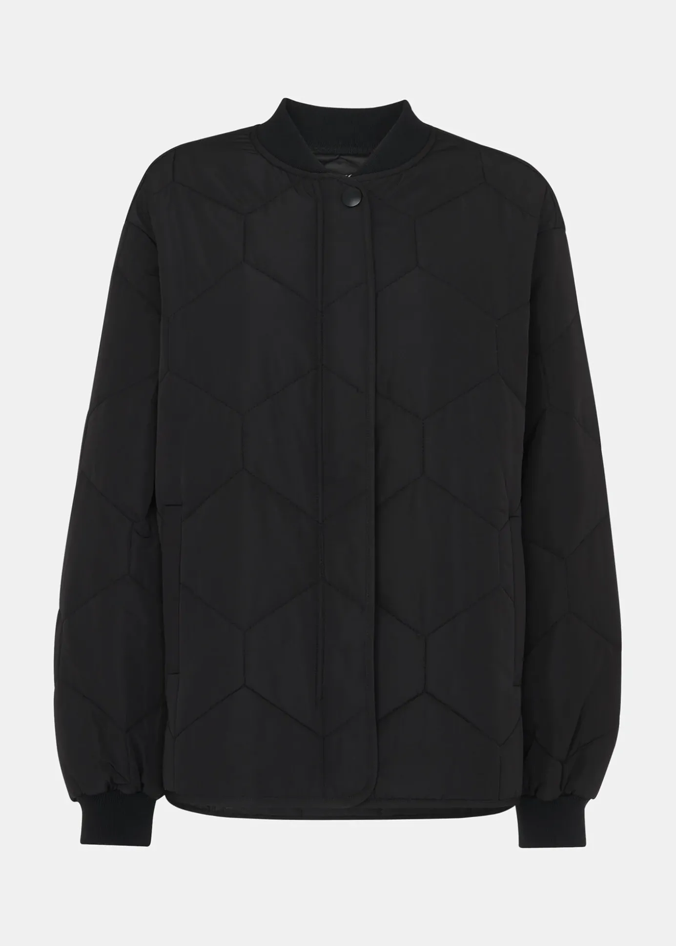 Black Ida Short Quilted Coat