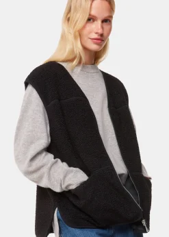 Black Josie Fleece Gilet