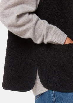 Black Josie Fleece Gilet