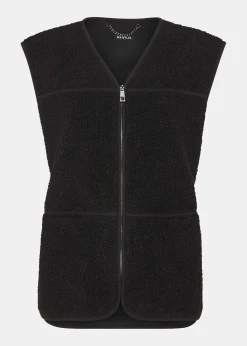 Black Josie Fleece Gilet