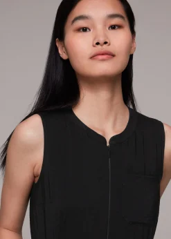 Black Josie Zip Front Jumpsuit